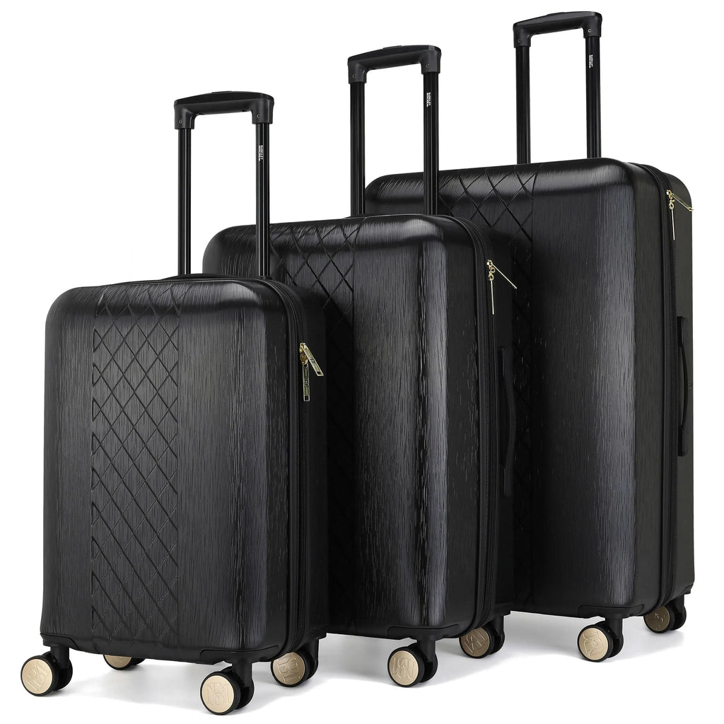 BADGLEY MISCHKA Diamond 3-Piece Expandable Spinner Luggage Set