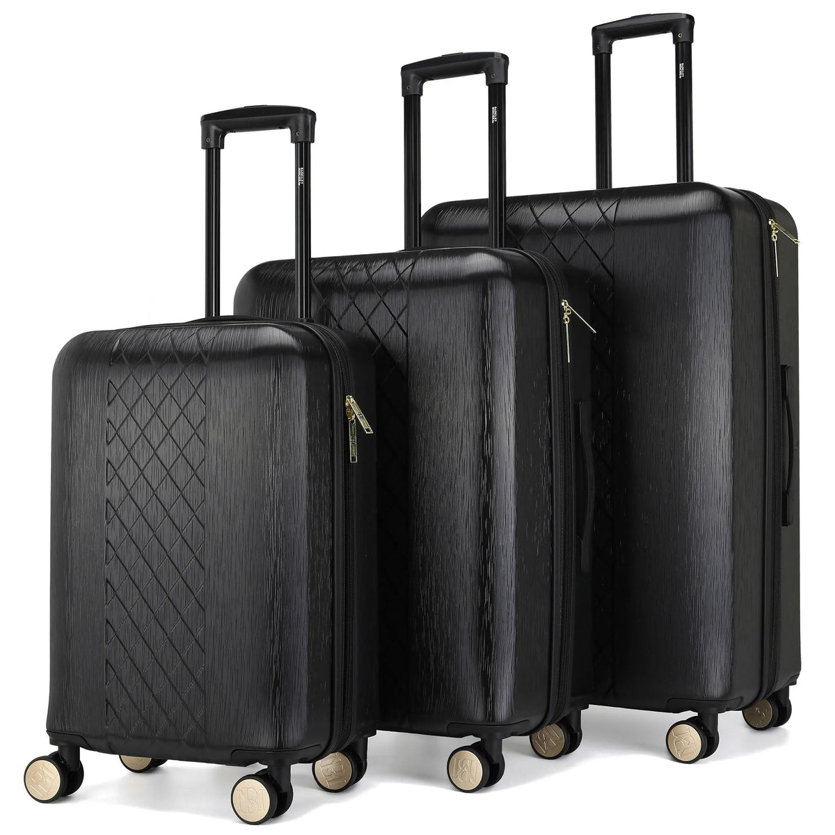 BADGLEY MISCHKA Diamond 3-Piece Expandable Spinner Luggage Set