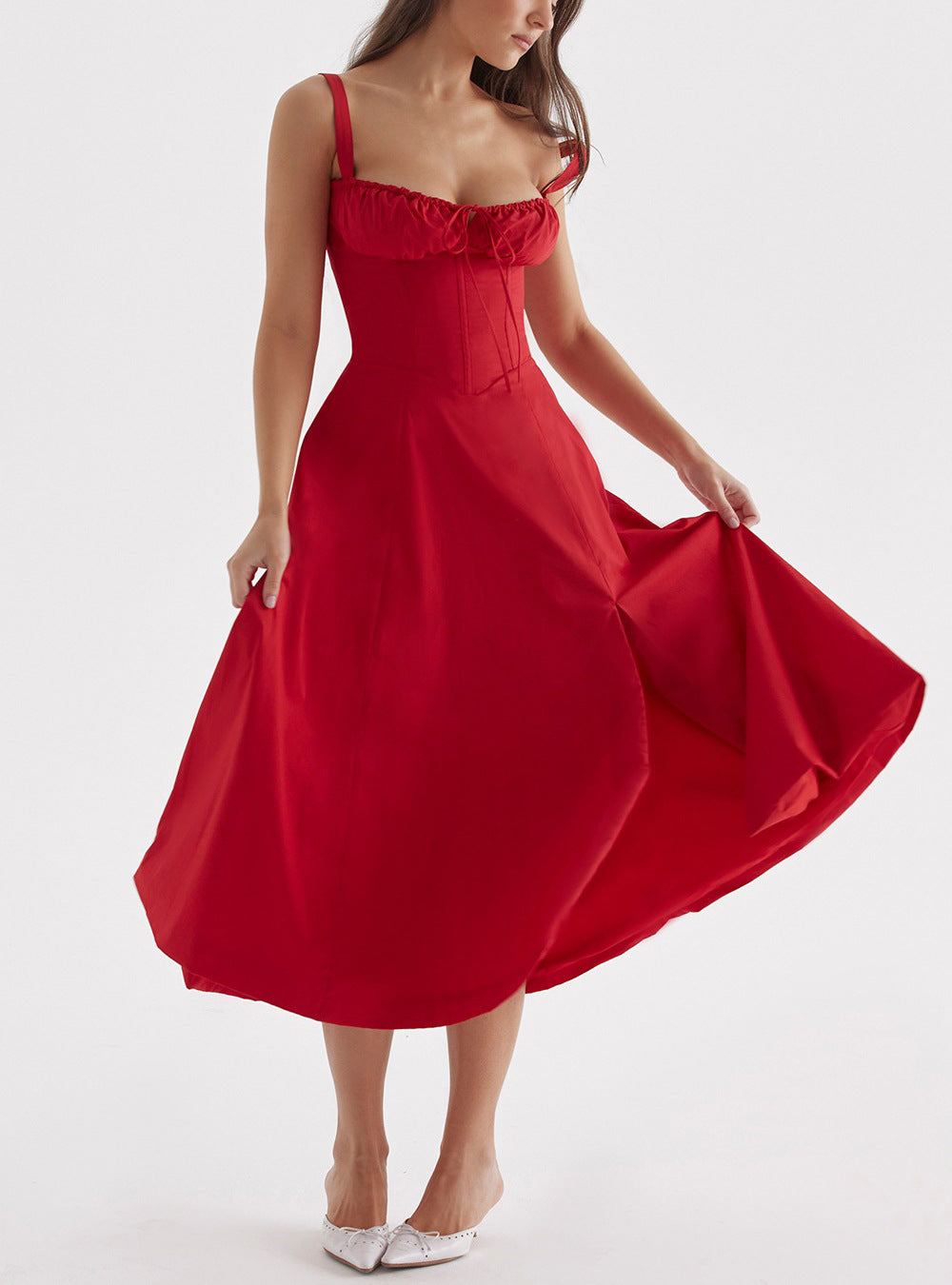 Floral Backless Sleeveless Midi Dress