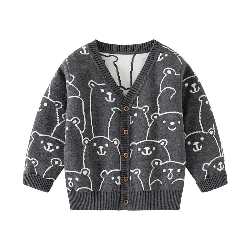 Kids’ Single-Breasted Wool Sweater