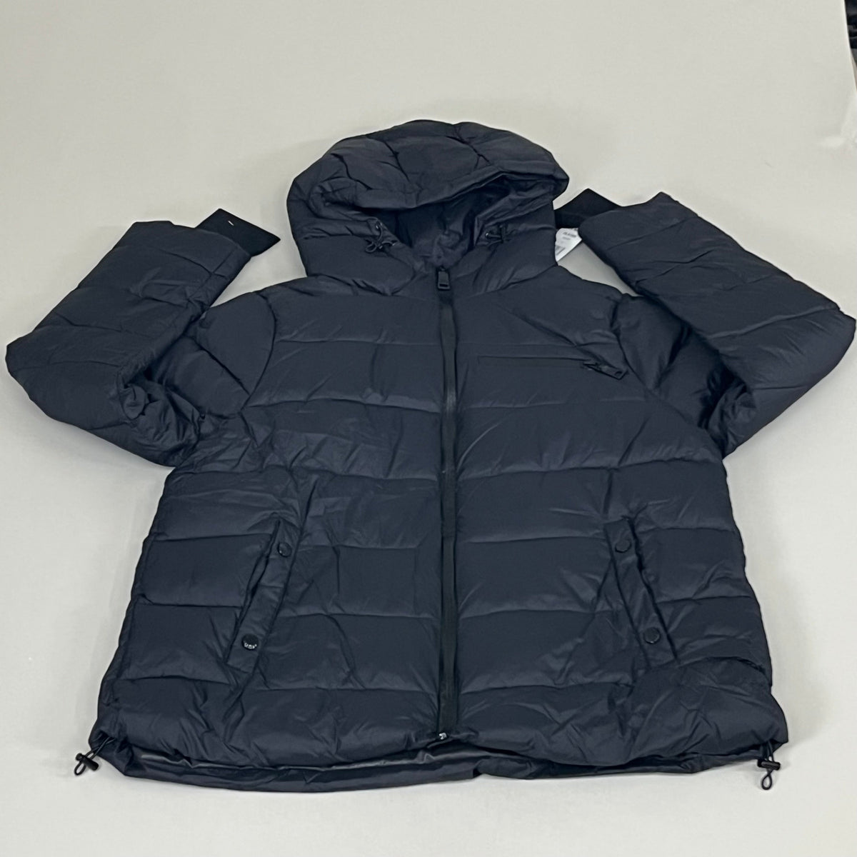 DKNY Boys’ Insulated Quilted Puffer Parka — Black, Large