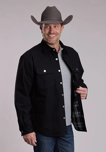 Roper Men's Black Canvas Shirt Jacket