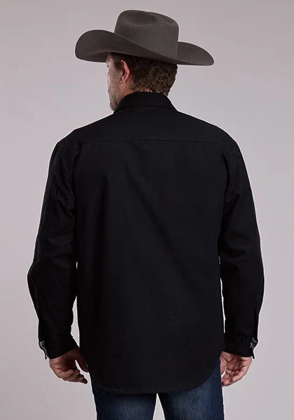 Roper Men's Black Canvas Shirt Jacket
