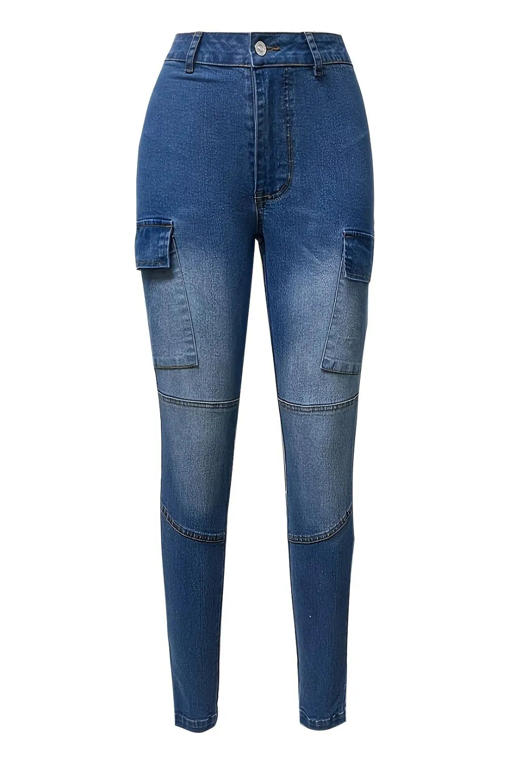 Medium-Wash Stretch Skinny Jeans
