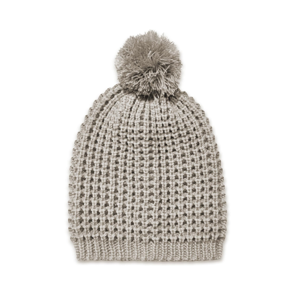 Girls’ Fleece-Lined Textured Knit Slouchy Beanie, Ages 5–12