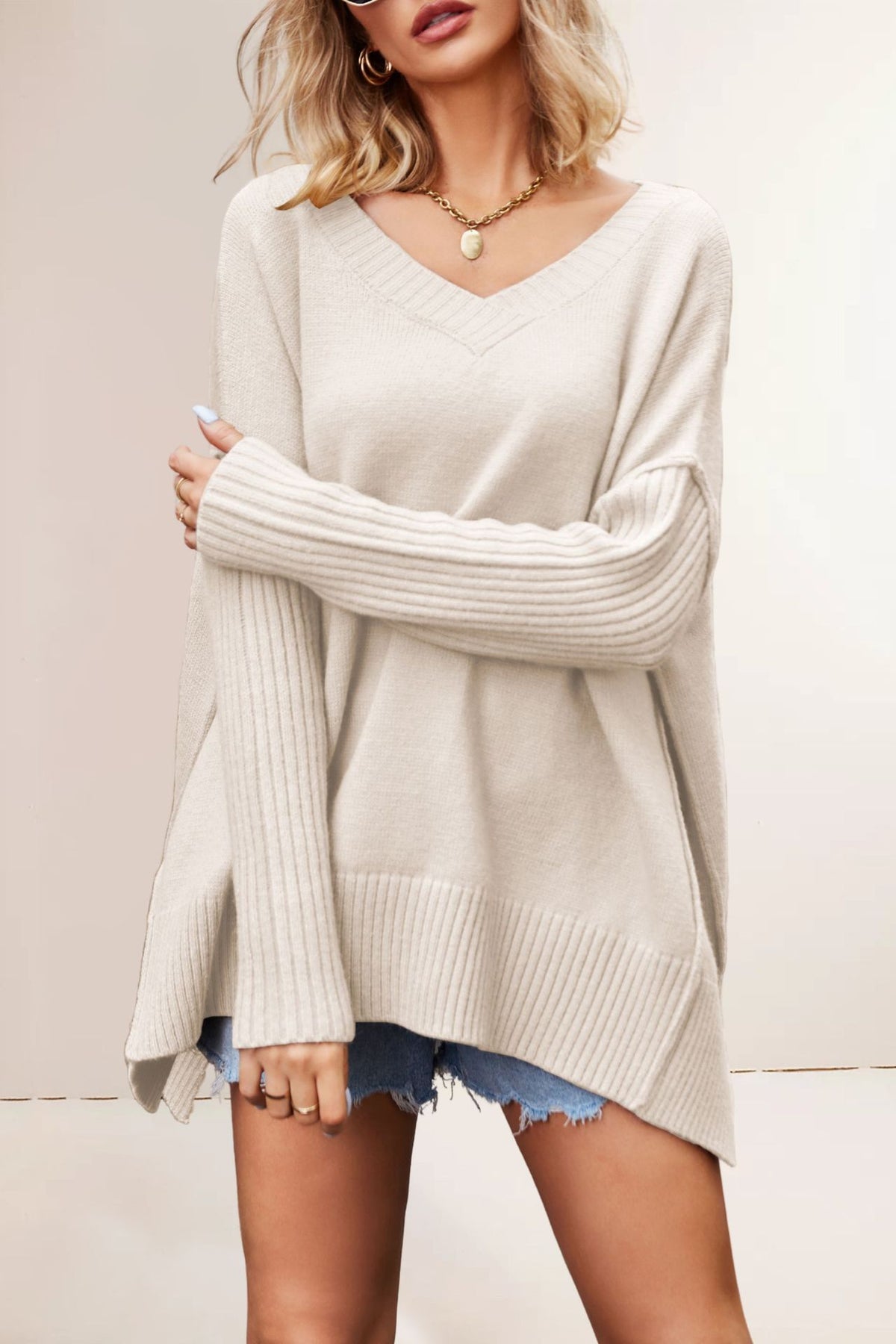 V-Neck Knit Pullover