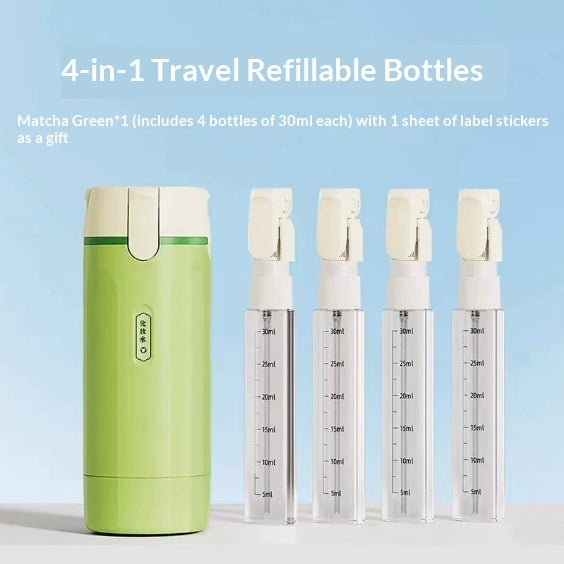 4-in-1 Refillable Travel Toiletry Dispenser