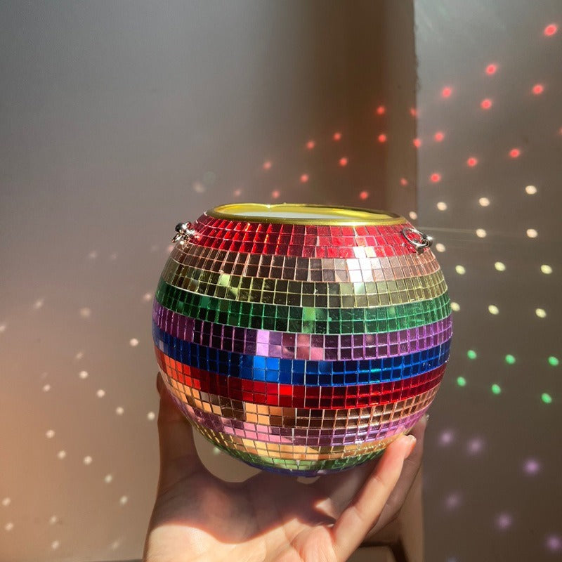 Hanging Disco Ball Flower Planter