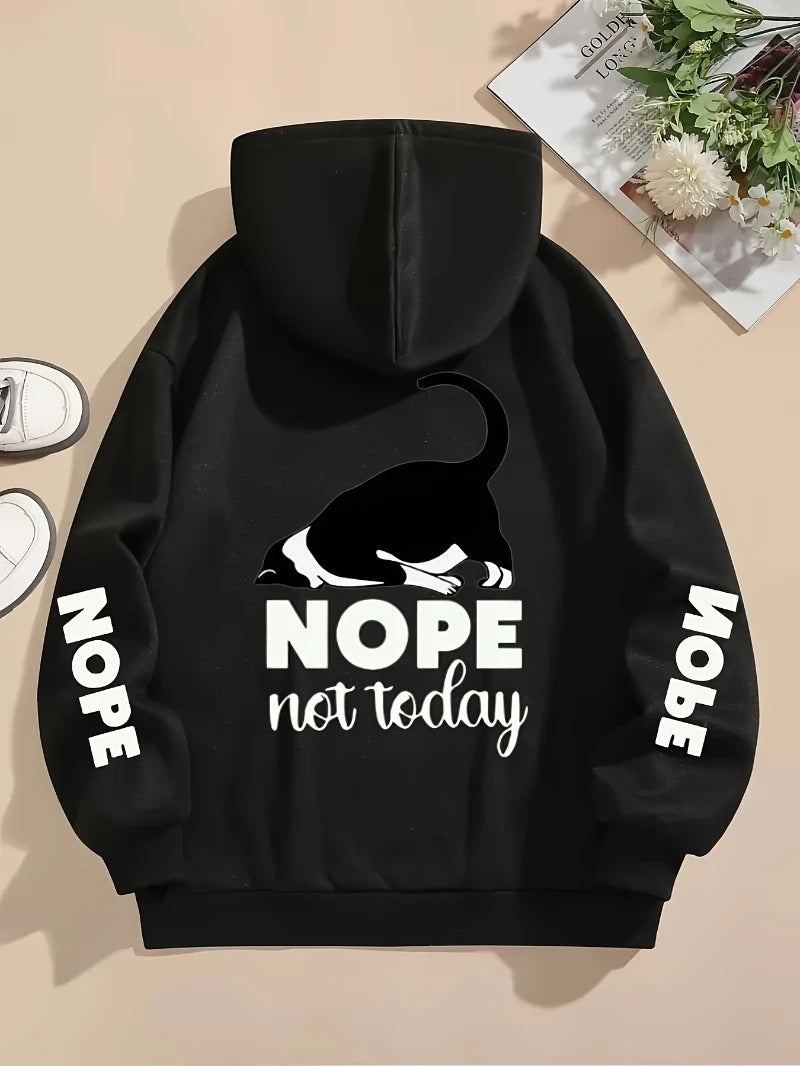 Women's Plus Size Letter-Print Zip Hoodie