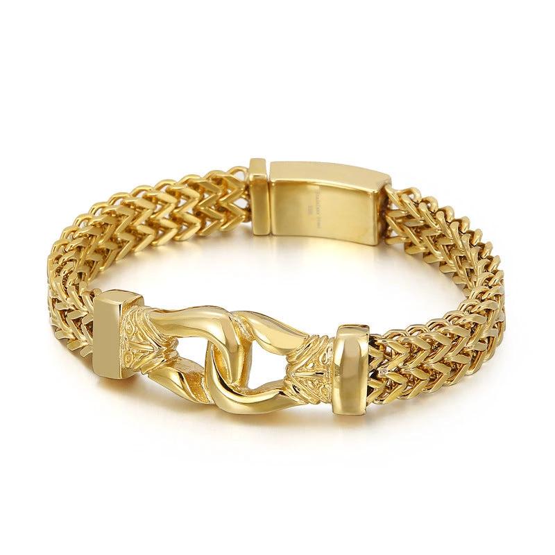 Men's Gold-Tone Mesh Link Bracelet