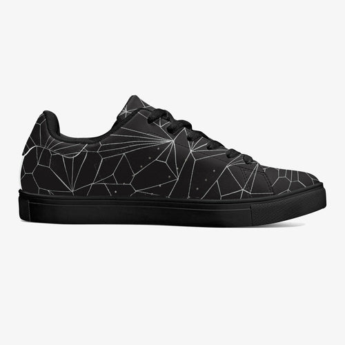 Jacki Easlick Architectural Print Leather Low-Top Sneakers