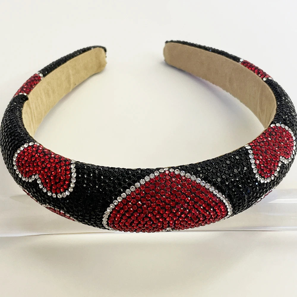 Rhinestone & Pearl Heart Hairband