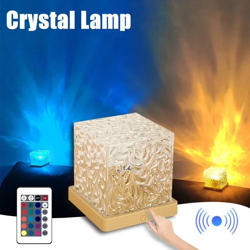 Rotating Water-Ripple Projection Night Light