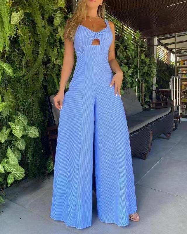 Sleeveless Relaxed Wide-Leg Jumpsuit