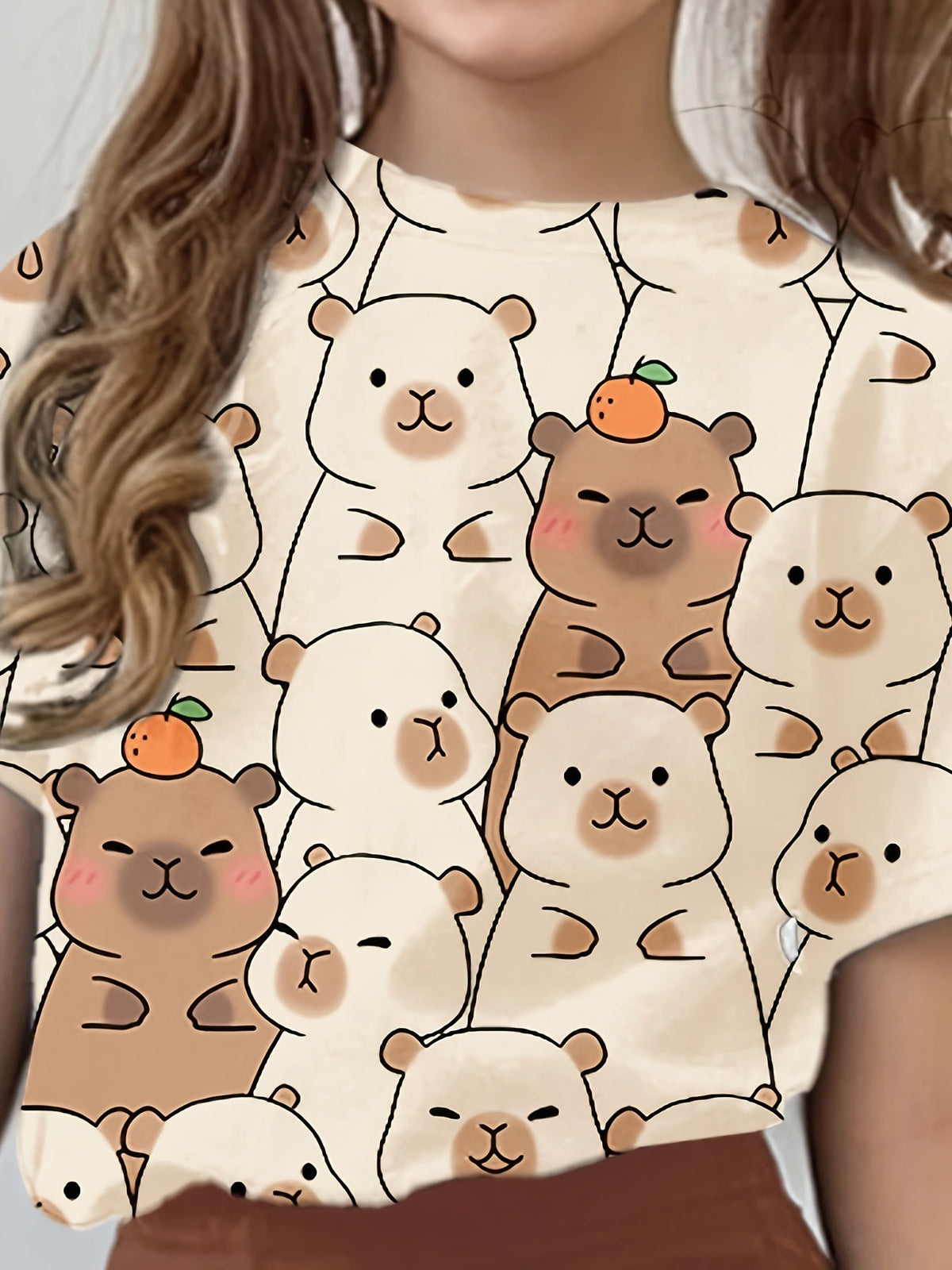 Girls' Bear Graphic Tee & Flare Pants Set