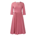 Women's Plus Size Pleated V-Neck Midi Dress