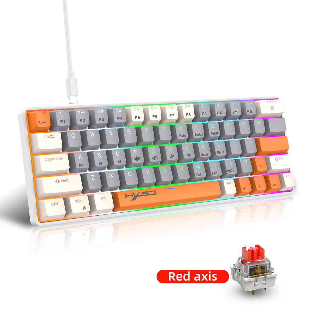 63-Key Compact RGB Wired Mechanical Gaming Keyboard