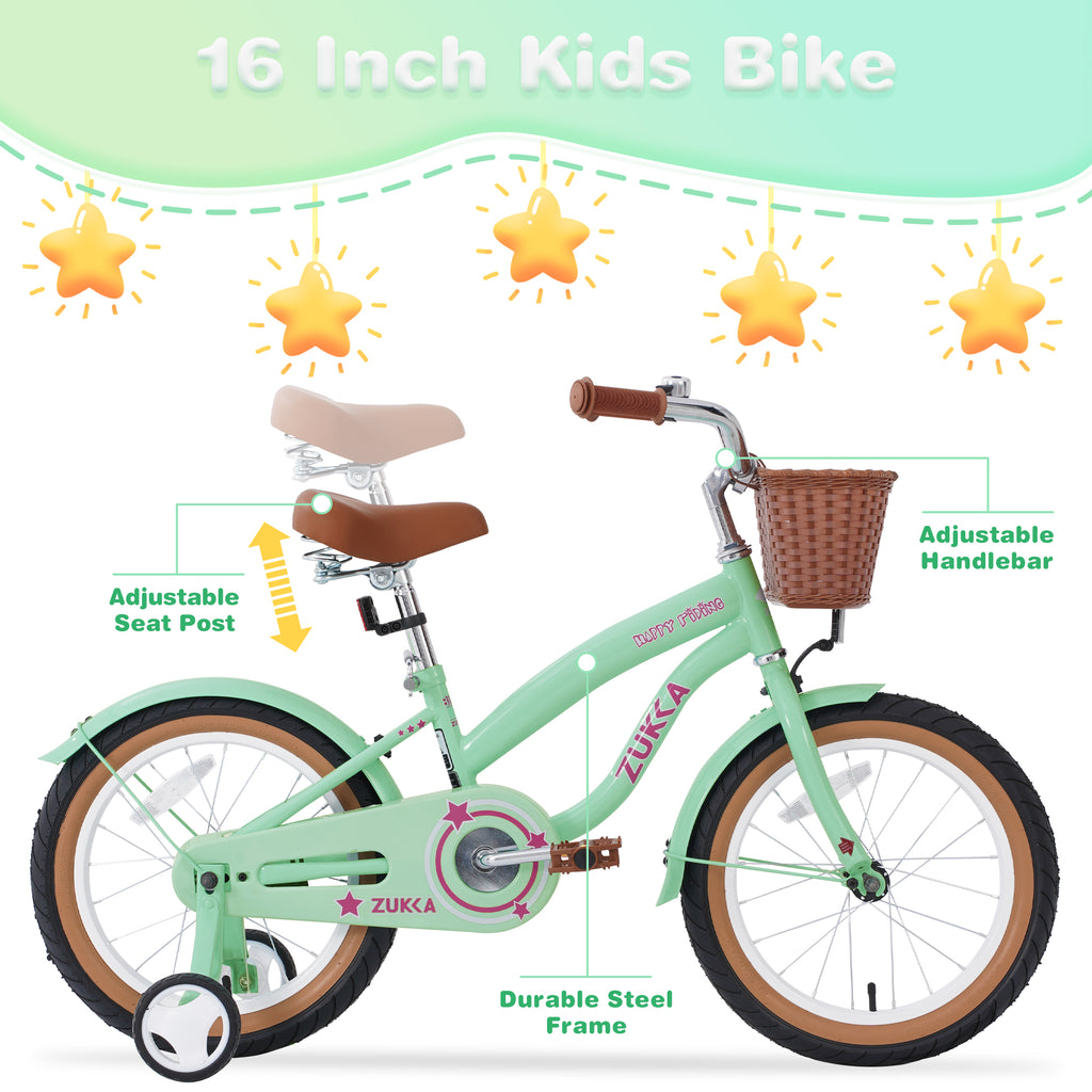 16-Inch Girls’ Bike with Training Wheels
