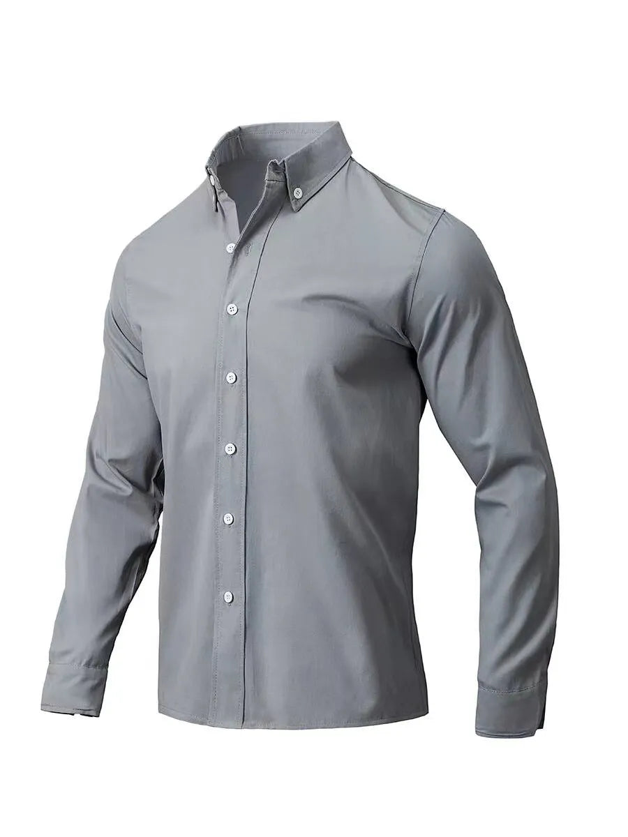 Men's Plus Size Collared Button-Down Shirt