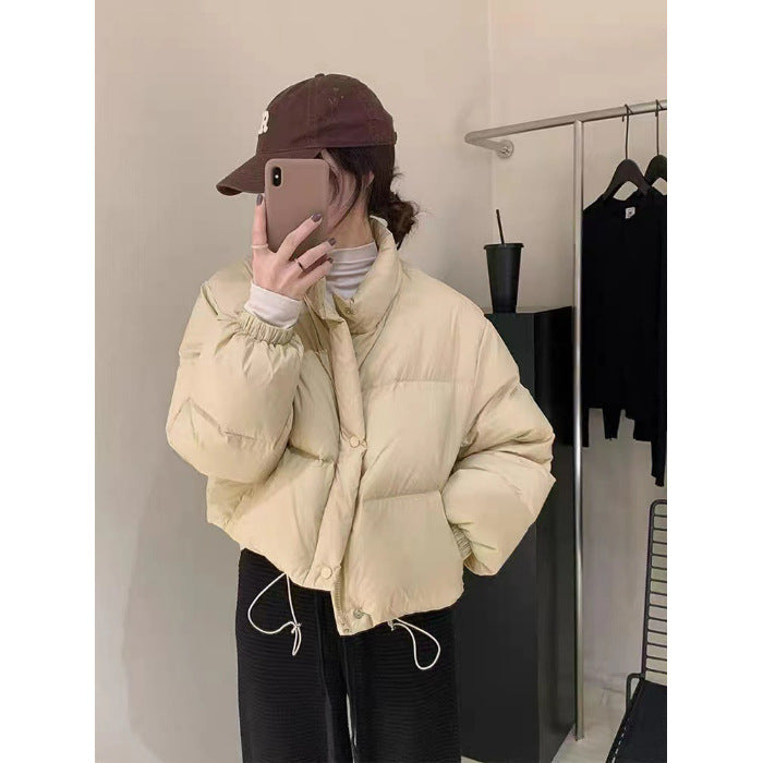Women's Plus Size Cropped Puffer Jacket