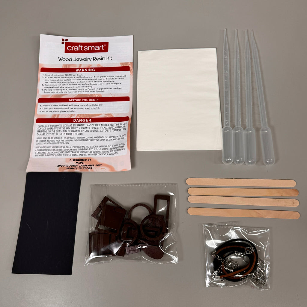 Craft Smart Wood and Resin Jewelry Kit, 82 Pieces