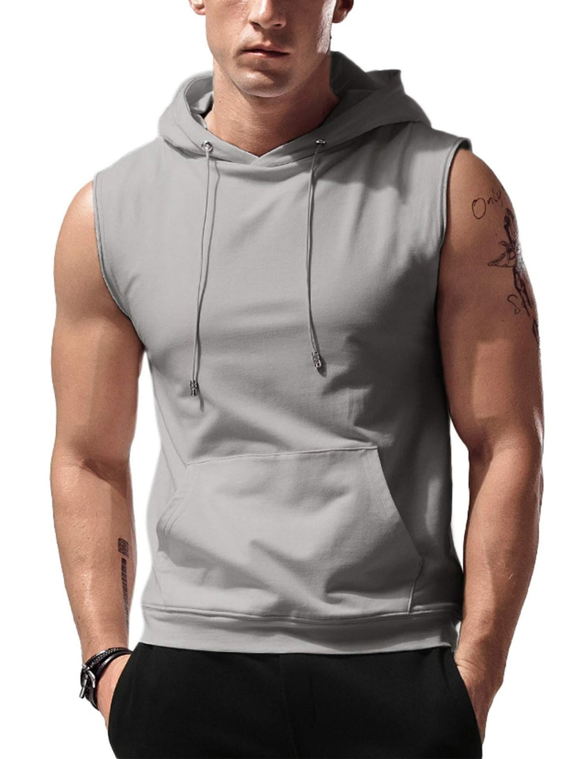 Men's Hooded Sleeveless Training Tank Top