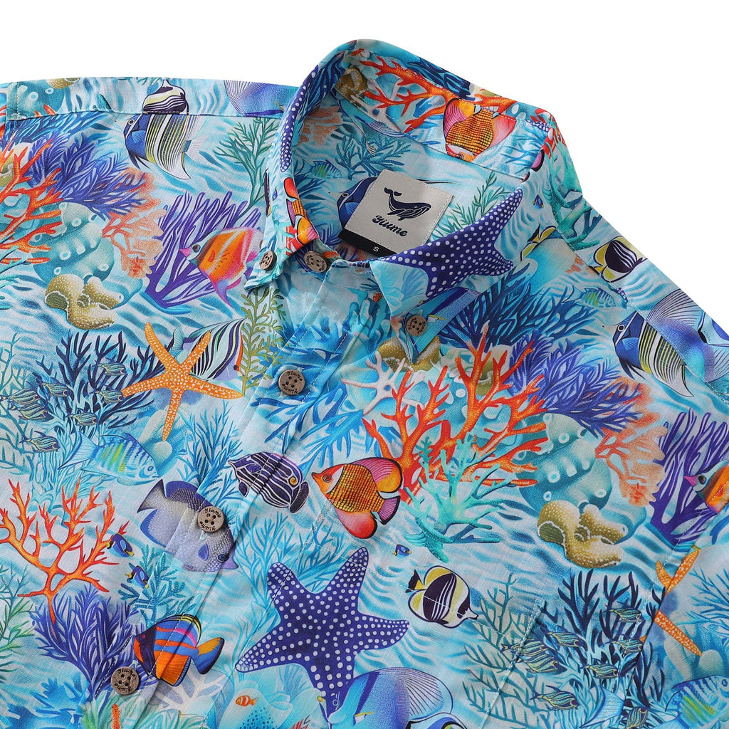 Men's Underwater Wonderland Cotton Hawaiian Shirt