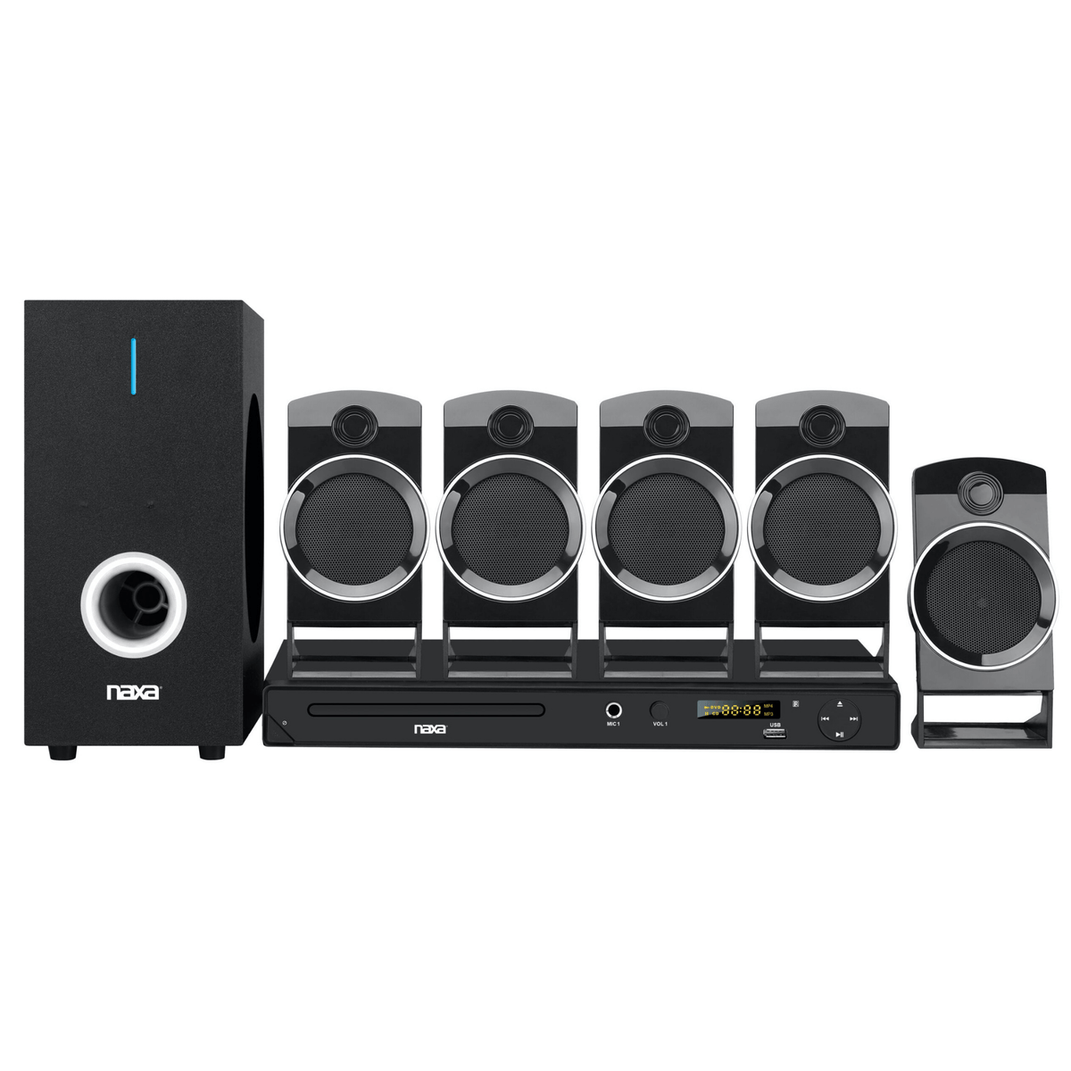 Naxa ND-859 5.1 Home Theater DVD & Karaoke System — Refurbished