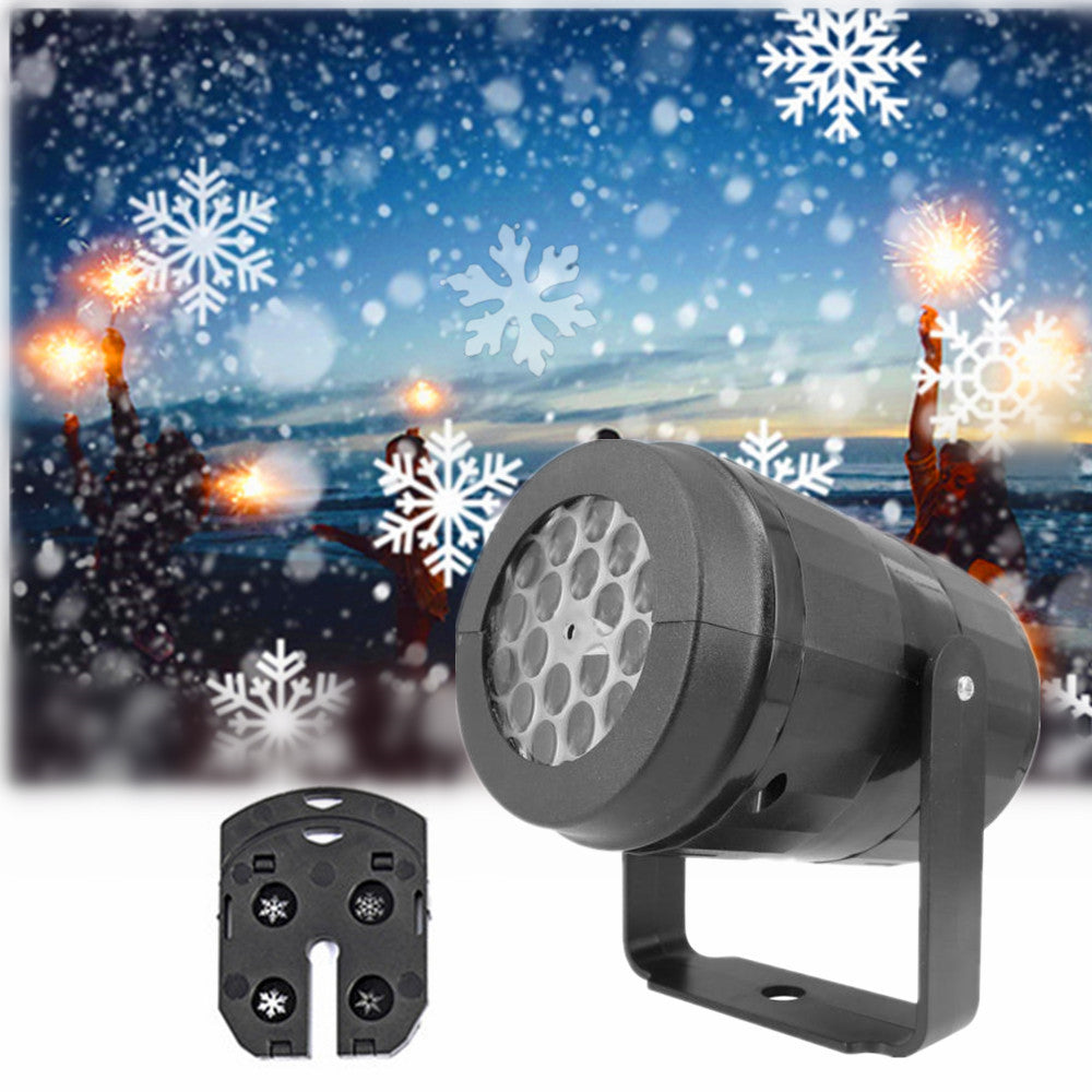 Christmas Party Lights Snowflake Projector Light Led Stage Light Rotating Christmas Pattern