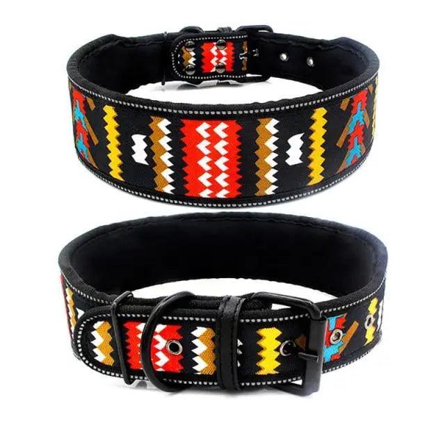 Adjustable Reflective Dog Collar with Buckle – Small to Large Dogs