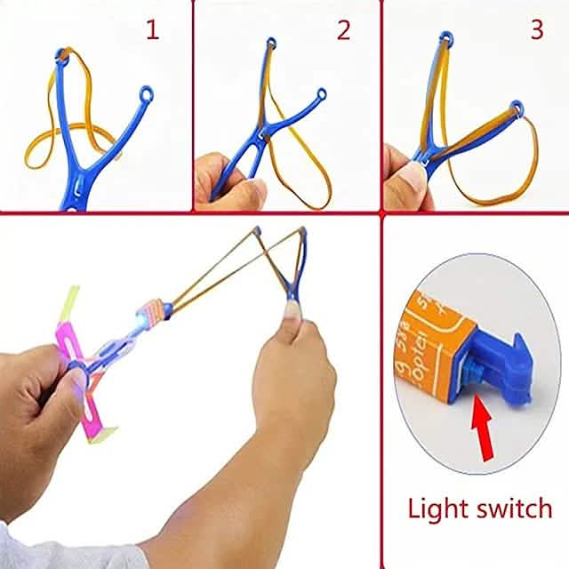 LED Arrow Rocket Helicopter Flying Toys, 10 Pieces