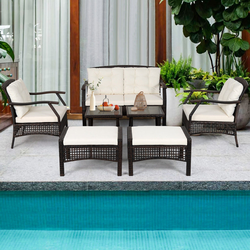 7-Piece Outdoor Patio Furniture Set with Cover