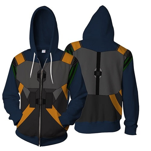 Men's Plus Size Graphic Zip Hoodie
