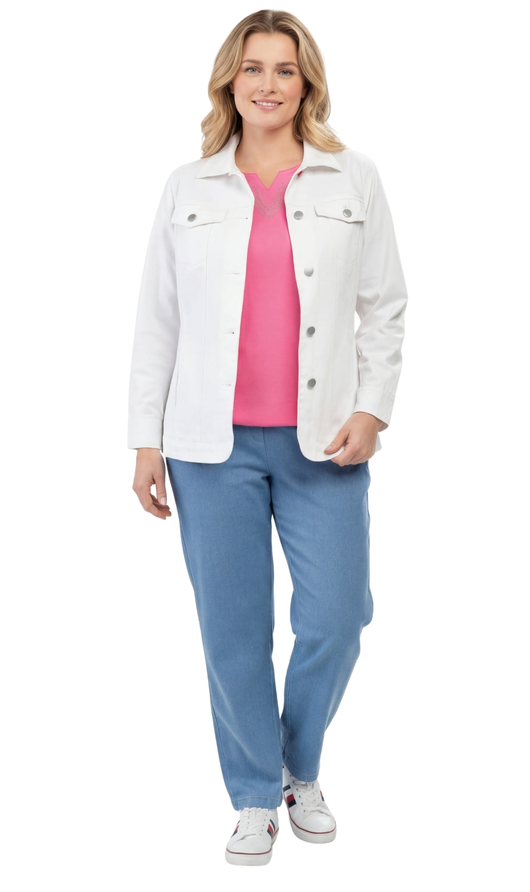 Women's Brushed Twill Button-Front Jacket