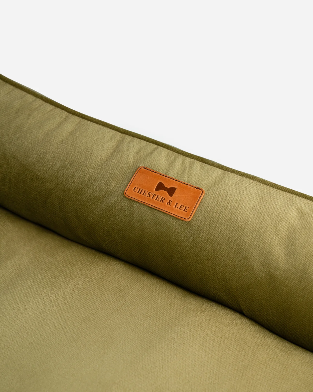 Chester & Lee | Vibrant Velvet Sleeper Dog Bed Olive