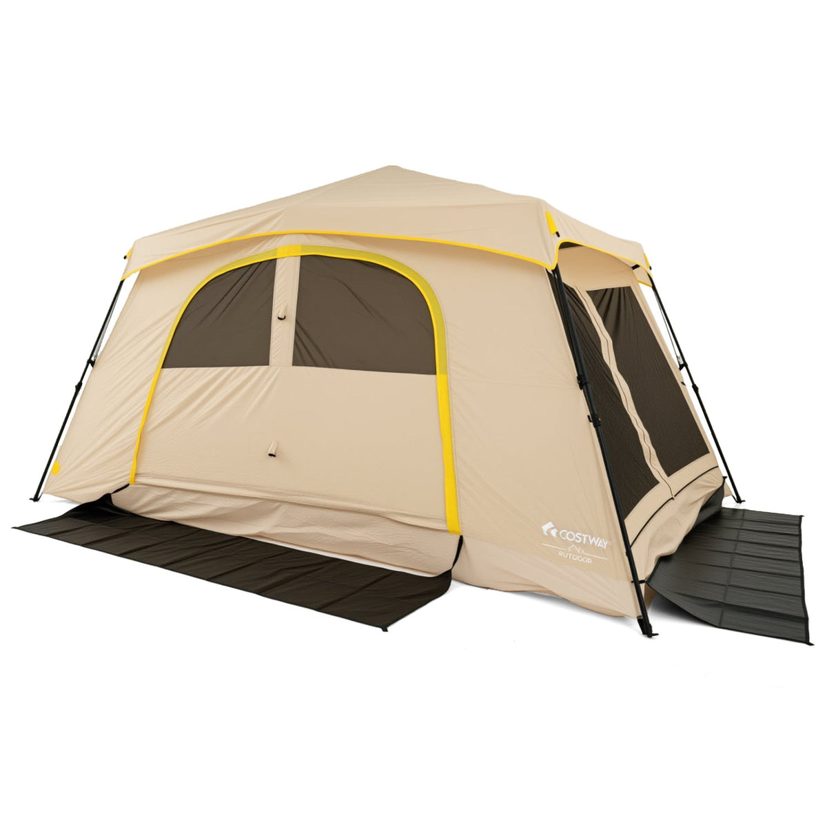 10-Person Instant Cabin Tent with Rainfly — 13 × 9 ft