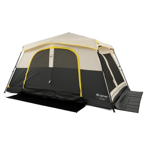 10-Person Instant Cabin Tent with Rainfly — 13 × 9 ft