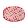 Candy Cane Melamine Rectangular Serving Plate