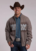 Stetson Men's Serape Horse Zip-Up Cardigan