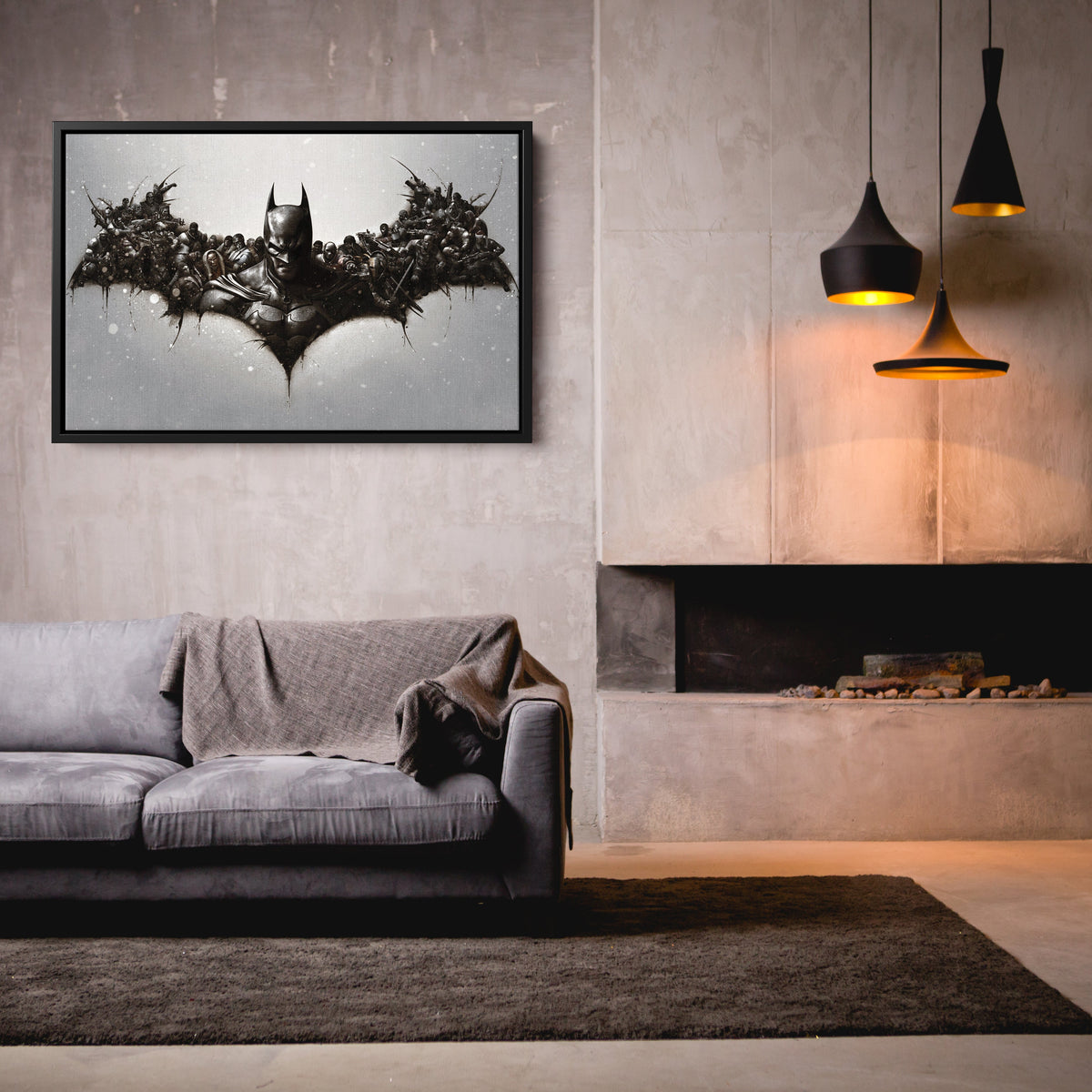Batman Fallen Enemies Canvas Superhero Wall Art