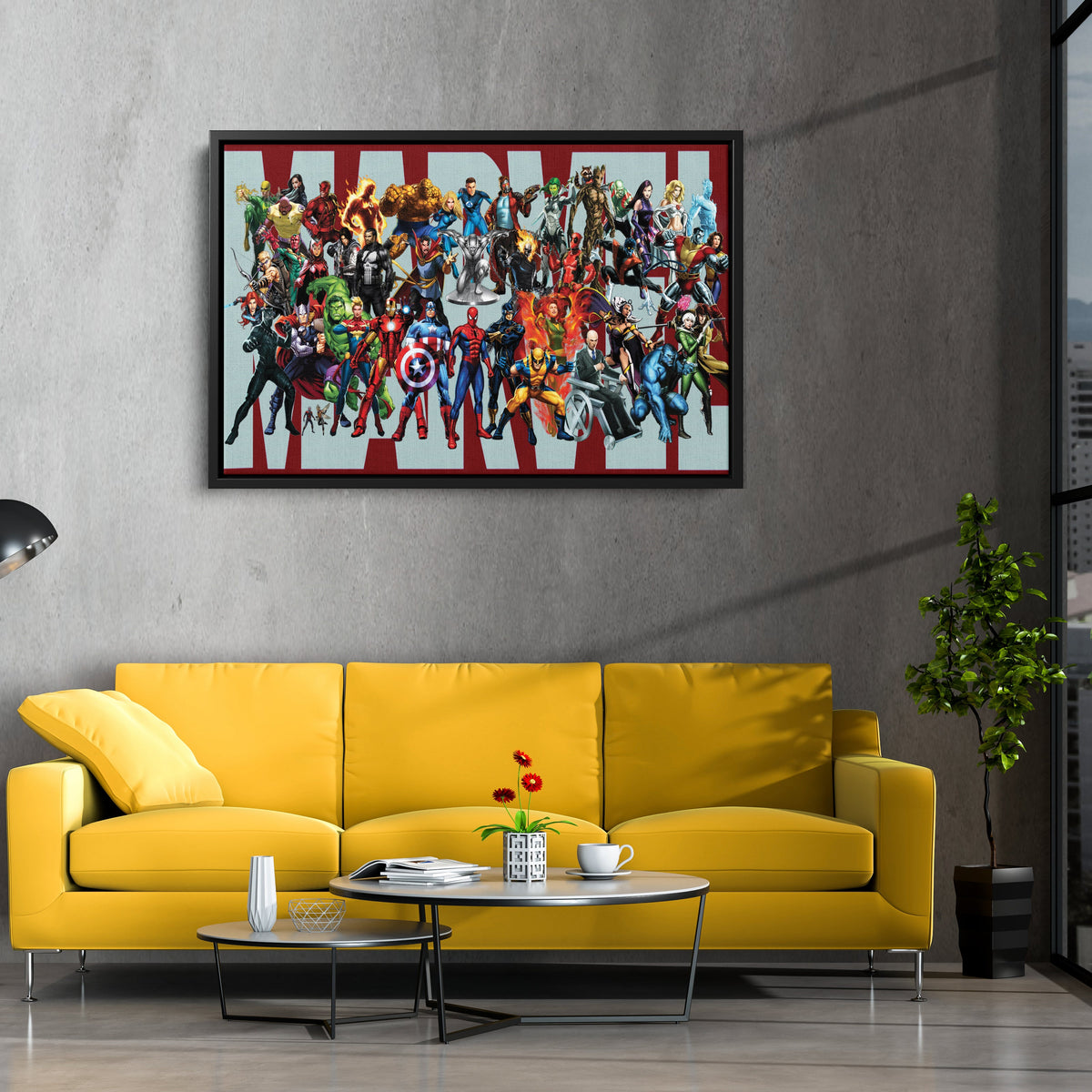Marvel Superheroes Comic-Style Canvas Wall Art