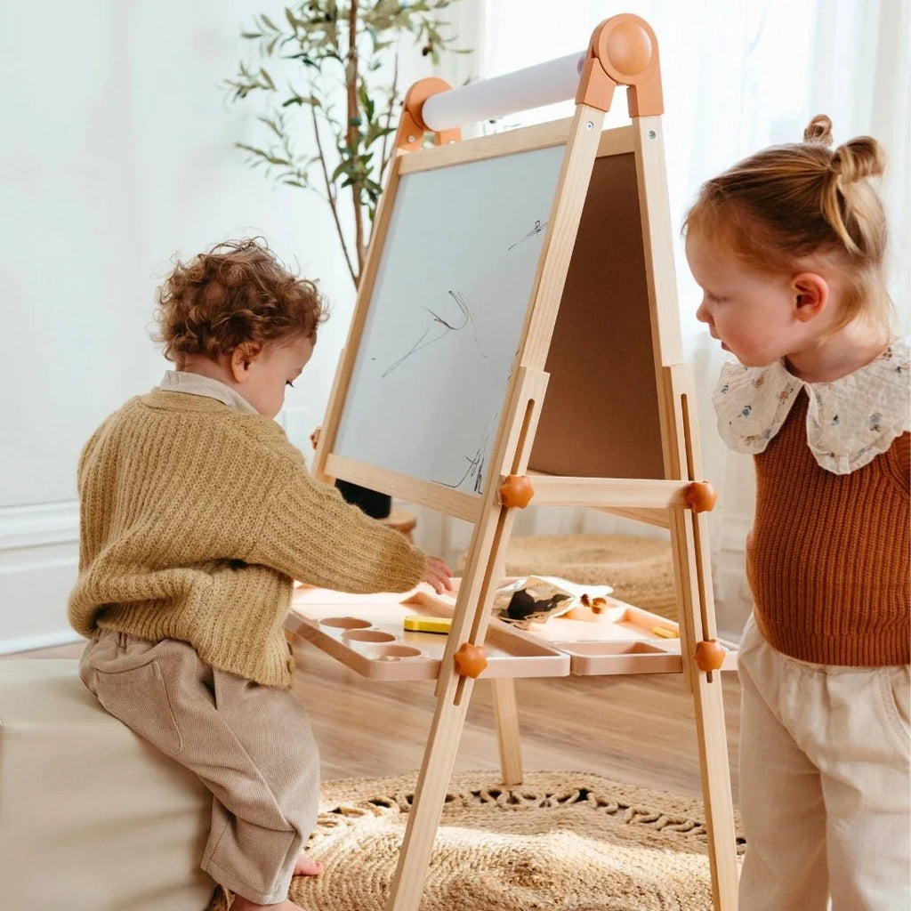 Tiny Land Caramel Magnitales Adjustable Double-Sided Kids' Easel