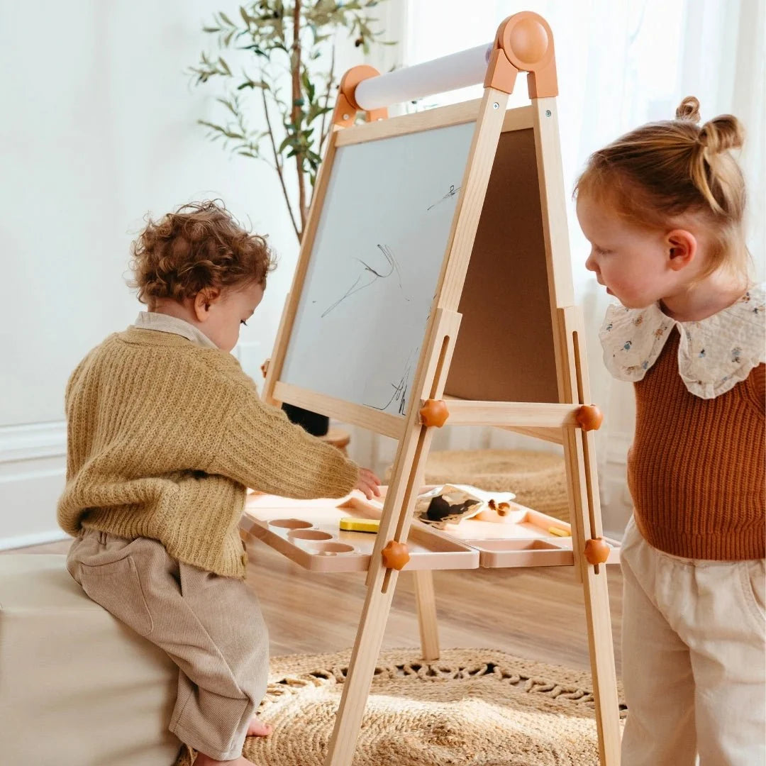 Tiny Land Caramel Magnitales Adjustable Double-Sided Kids' Easel