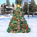 Nutcracker-Themed Christmas Tree Outdoor Indoor Decor Wooden Christmas Decoration by G. Debrekht
