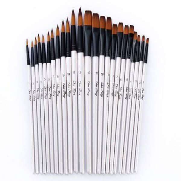 Artist Watercolor Brush Set, 12 Pieces