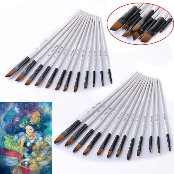 Artist Watercolor Brush Set, 12 Pieces