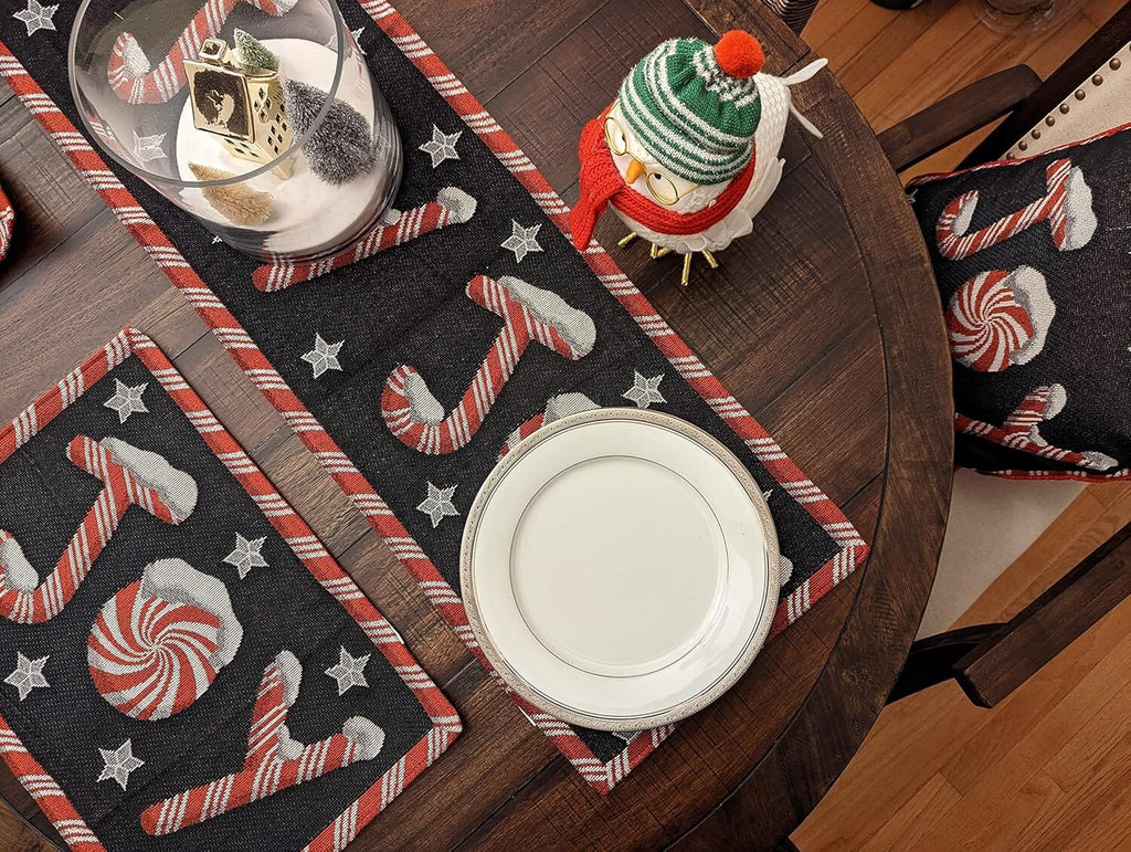 Peppermint Joy Christmas Table Runner