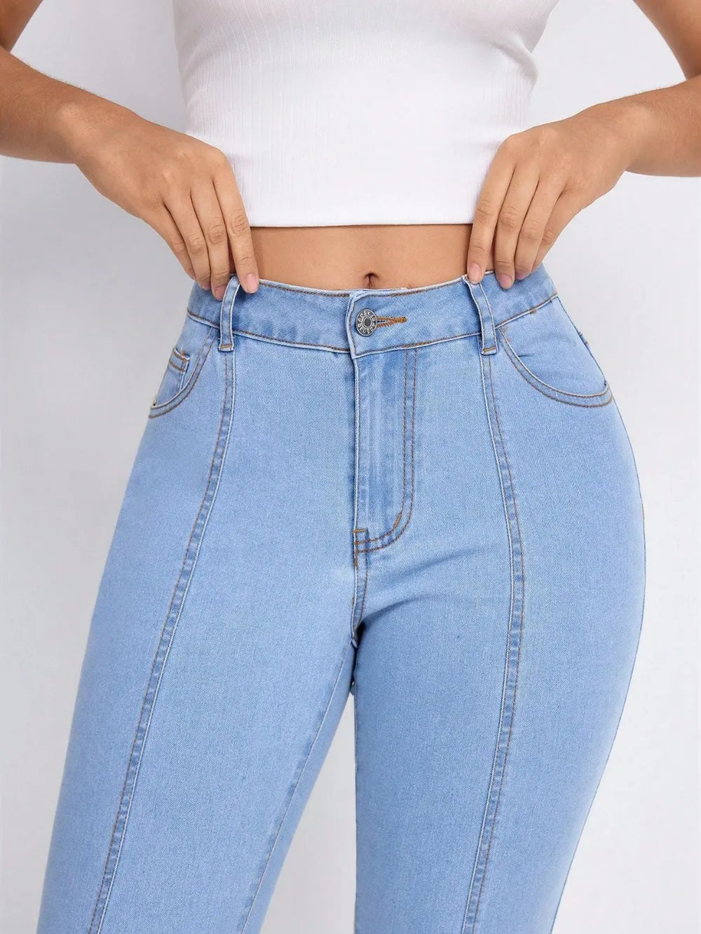 Light-Wash Skinny Jeans