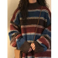 Women's Harajuku Striped Knit Sweater