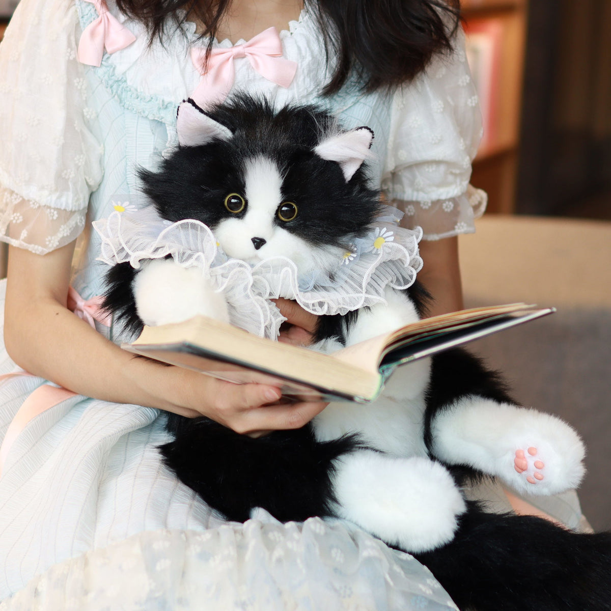 Tuxedo Cat Plush Backpack